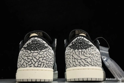 1 Low Black Jordan Retro OG Cement 1119